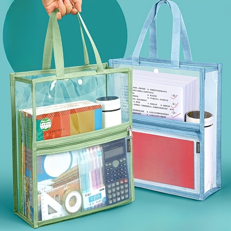 Portfolio Folder Zip - 1 stuk, willekeurige kleur, transparante map,