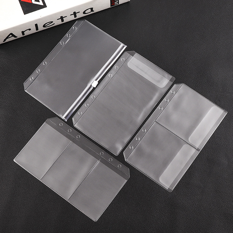 Portfolio Folder Zip - A6 Binder Pockets 6-gaats geldenveloppen voor