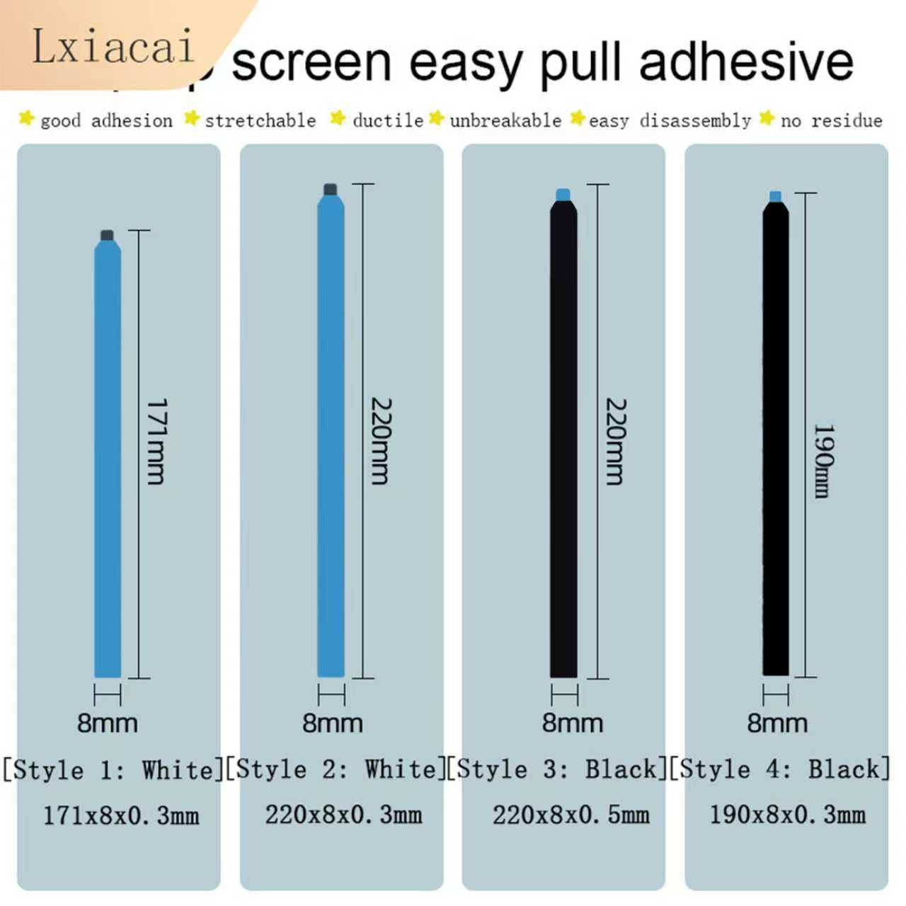 Glue Stick Pack - Gemakkelijk te trekken lijm Laptopscherm LCD-tape