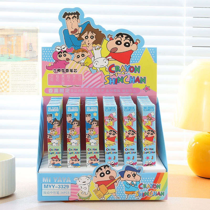 Office Stationery And Supply - 6 Stuks Cartoon Crayon Shin-Chan Gel