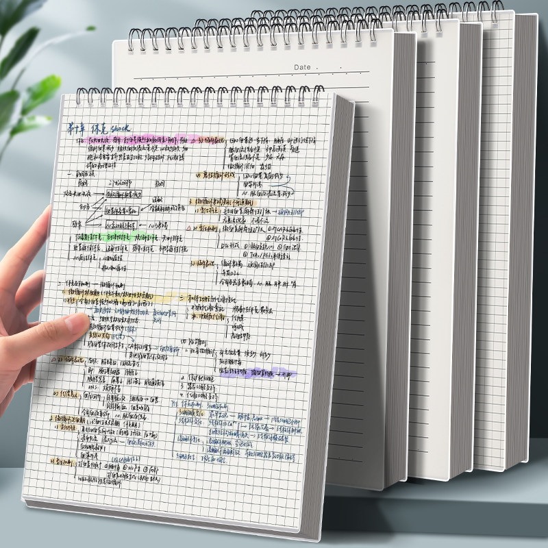 Graph Paper Pad - B5 notitieboekje met omgeslagen spiraal, klein