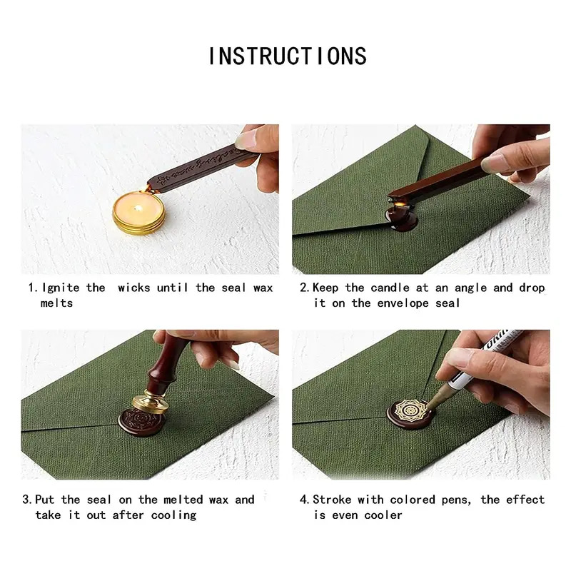 12 stks/zak Metallic Gemengde  - Wax Seal Stamp Kit recensie en prijs
