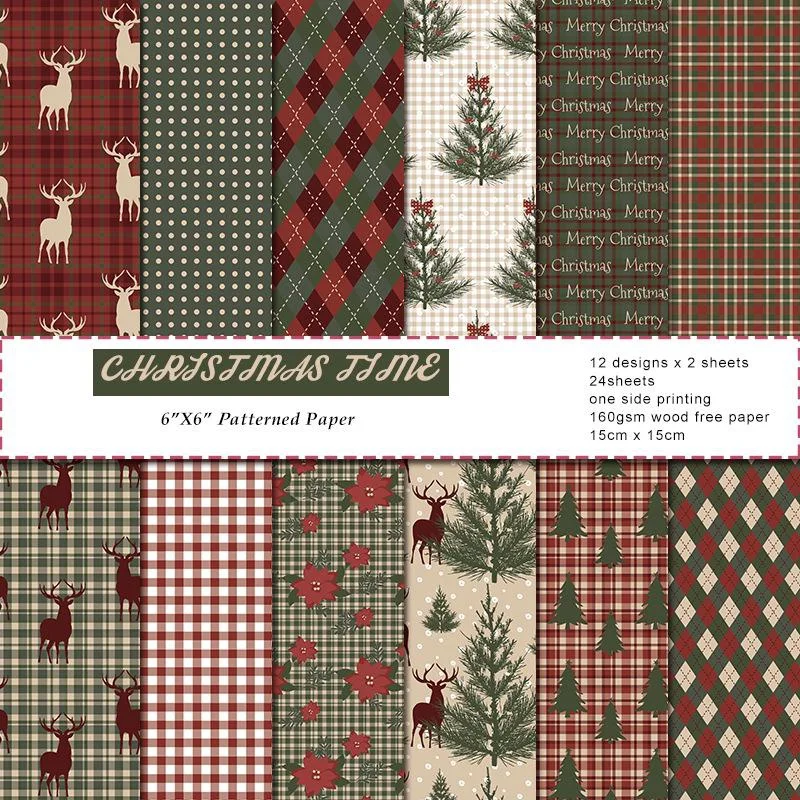 1Set Vintage Vrolijk Kerstfees - Graph Paper Pad recensie en prijs