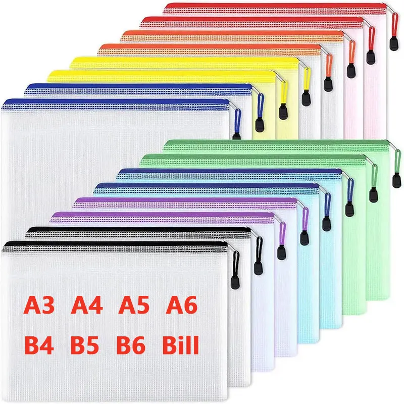 A3/A4/A5/A6 Mesh Ritszakje Doc - Portfolio Folder Zip recensie en prijs