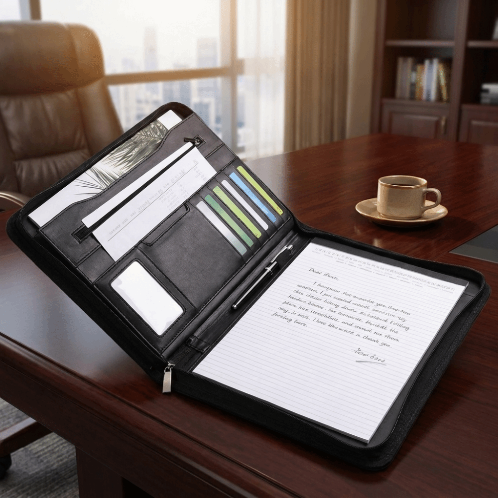 Kantoorbenodigdheden A4 PU-doc - Portfolio Folder Zip recensie en prijs