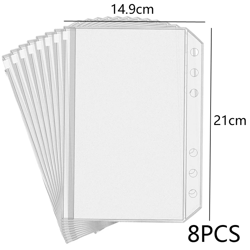 Nieuwe 8PCS PVC Binder Pocket  - Portfolio Folder Zip recensie en prijs