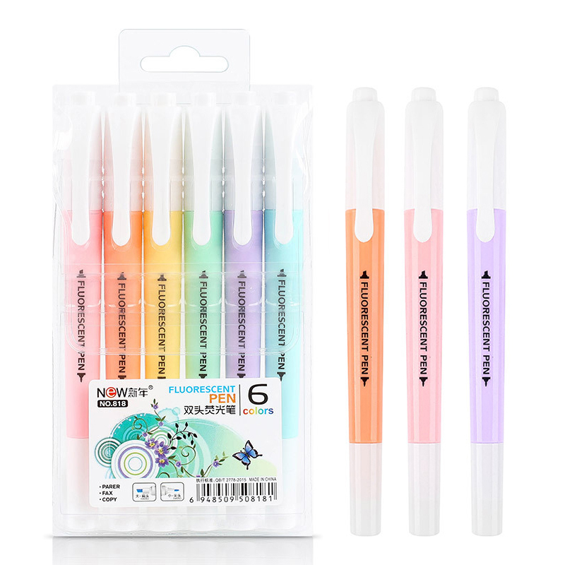 6 stks/set Dubbele Hoofd Fluor - Stabilo Marker Boss recensie en prijs