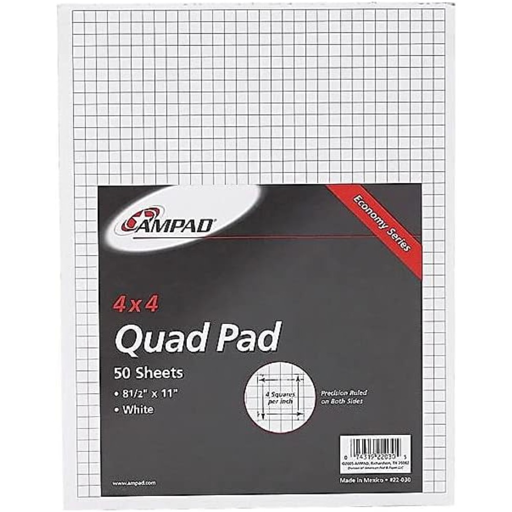 Quad Ruled Graph Paper Pad 8,5 - Graph Paper Pad recensie en prijs