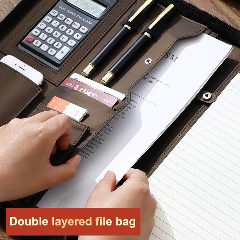 PU lederen portafolio A4 docum - Portfolio Folder Zip recensie en prijs